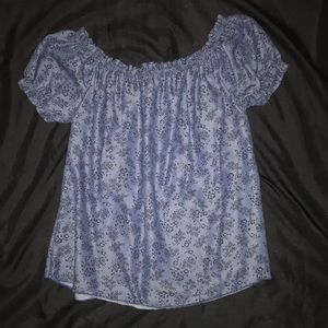 Off the Shoulder Floral Blouse